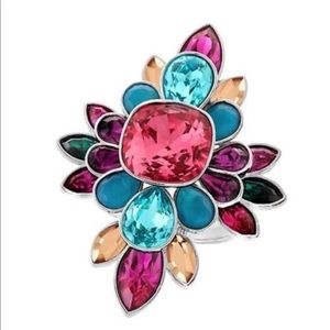 Swarovski colored crystal ring
